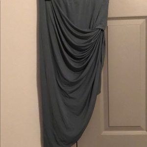 Seafoam / green high low skirt.